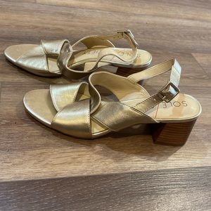 Sole Society Gold Heeled Sandal